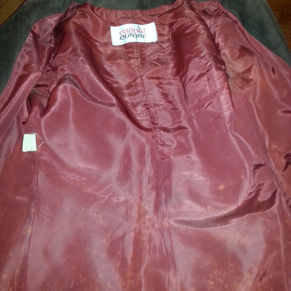 vtg Casual Corner jacket Suit 100% leather Size 7 - Picture 8 of 8